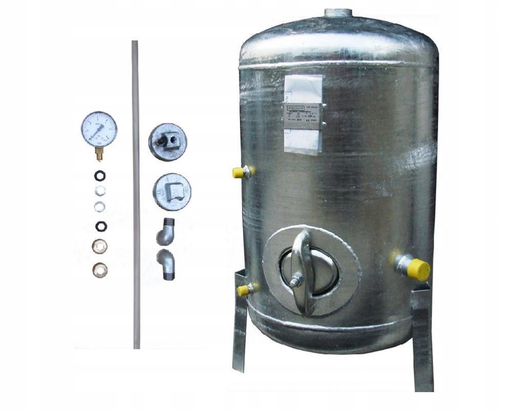 Zbiornik ocynkowany Hvp 500 l 6 bar Hydro-Vacuum z osprzętem