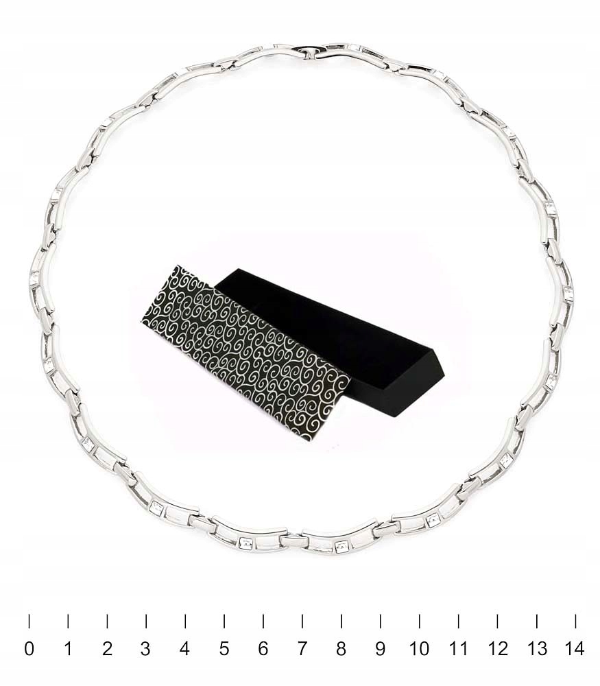 

złoty naszyjnik srebrny kolia Colibra Swarovski