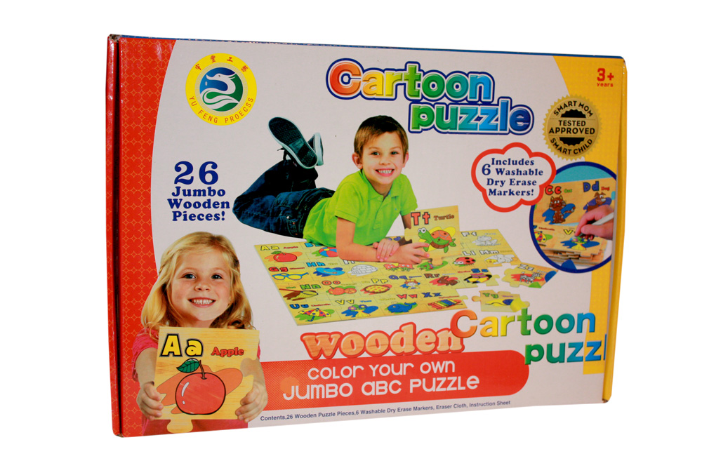 PUZZLE DREWNIANE DO KOLOROWANIA E0297 EMAJ Liczba elementów 32