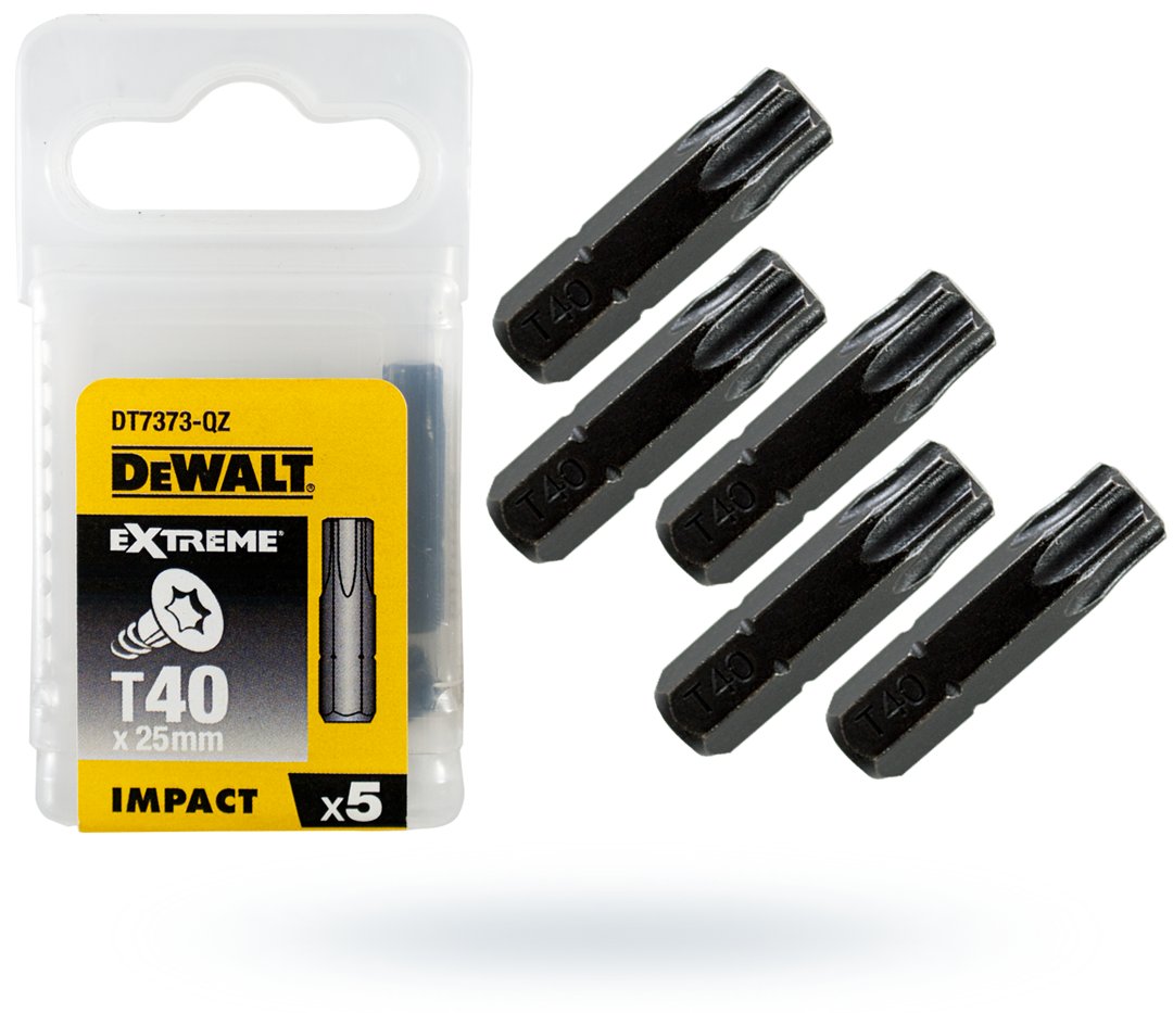 Końcówka bit 1/4" TORX T40 L=25 mm TORSION udarowa DeWalt Seria Inna