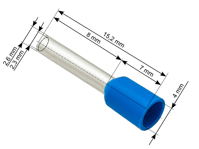 

Zakończenie kabla tulejki 2,5mm blue 100szt (2560)