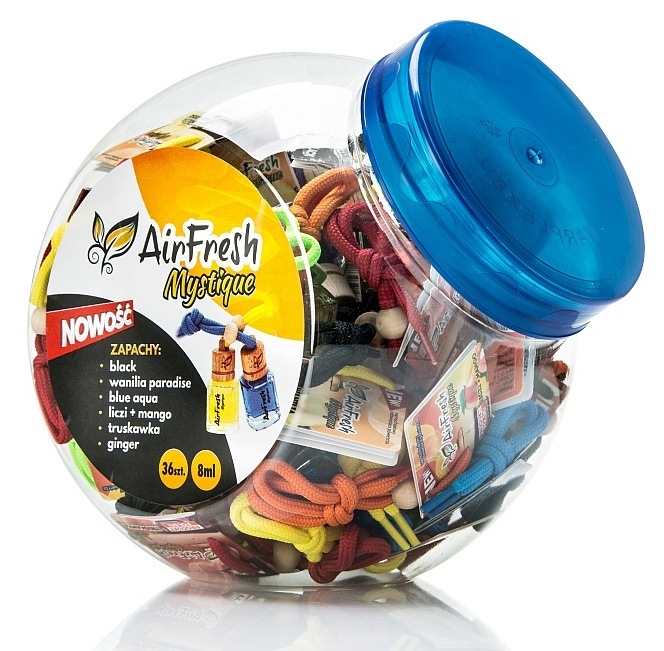 ZAPACHY SAMOCHODOWE AIRFRESH W KULI 36 SZT 8 ML