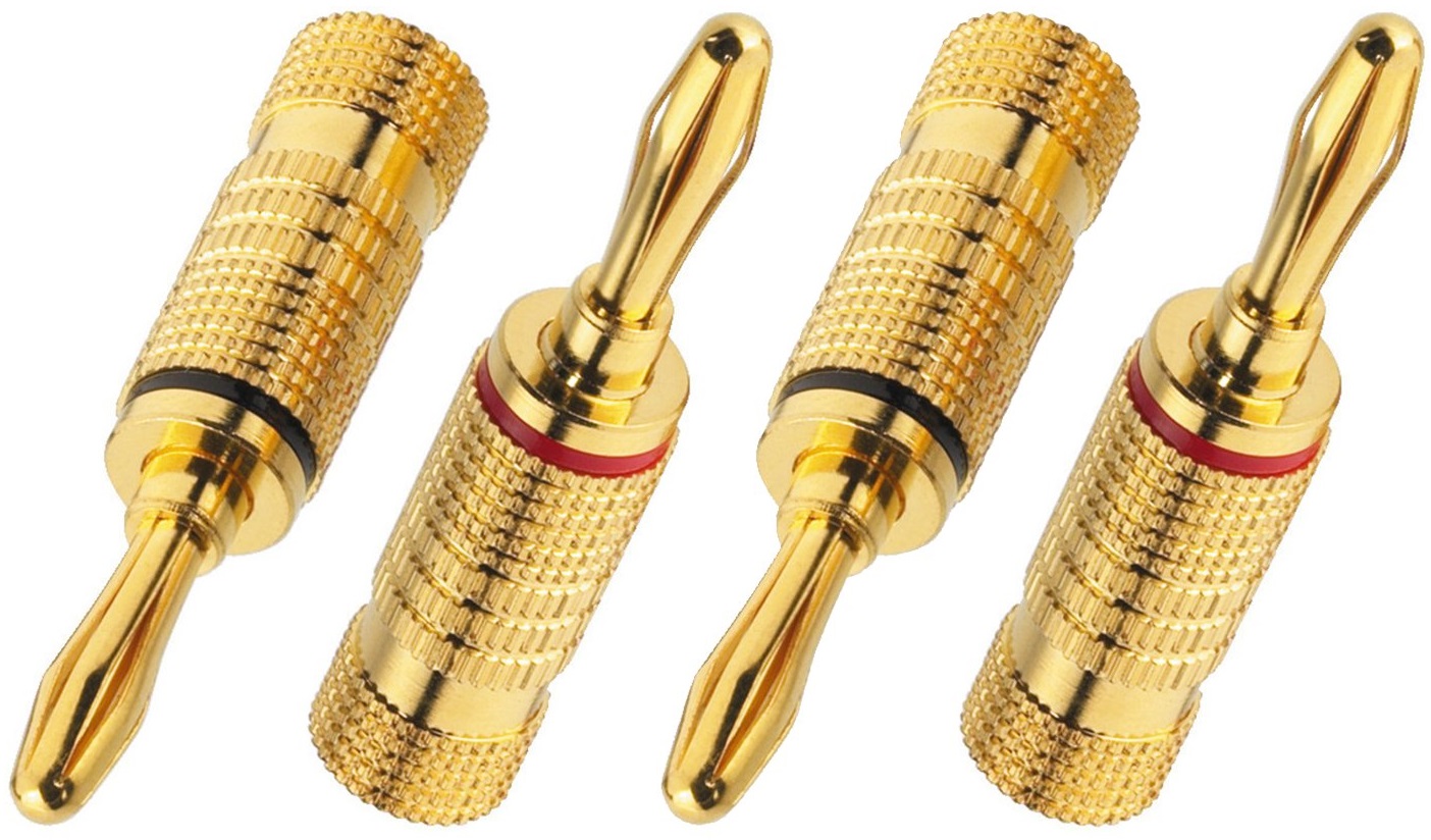 

Wtyki Bananowe Banany Złote 4mm Monacor BP-100G