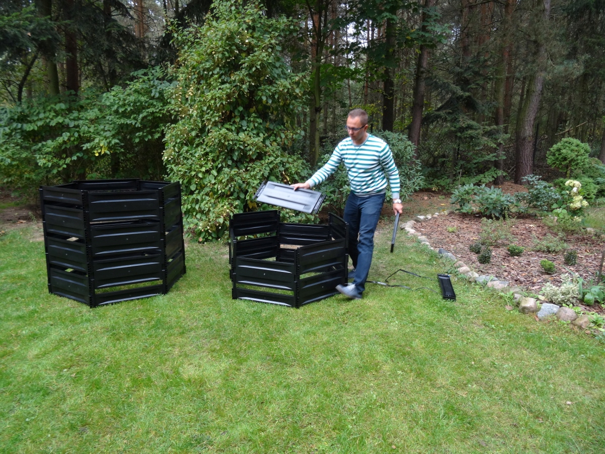 SOLIDNY OGRODOWY KOMPOSTOWNIK 700L W SUPER CENIE Producent Ekobat