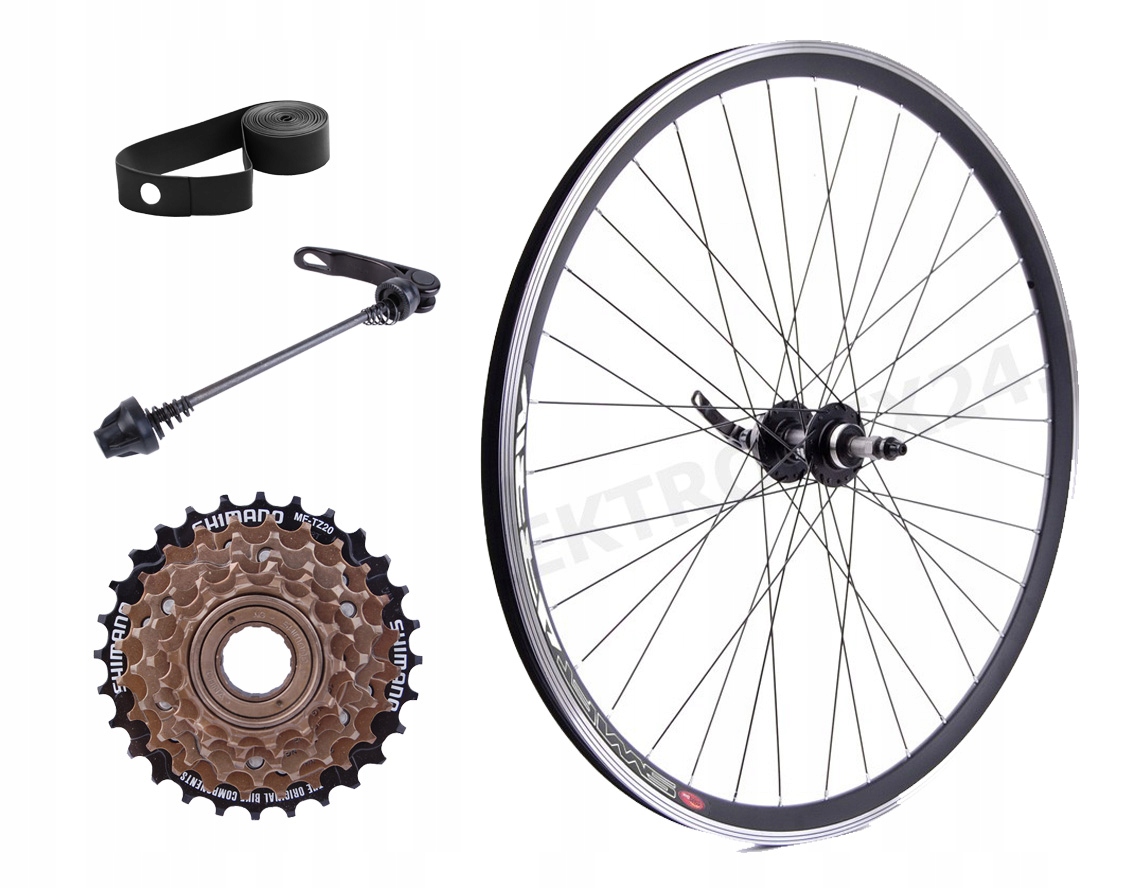 

Koło 26'' Tylne Alu Tarcza + Wolnobieg Shimano 6Rz