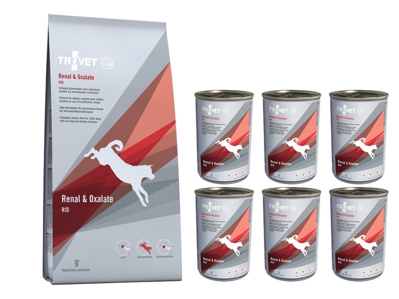 Levně Trovet Dog Rid Renal & Oxalate 3 kg 6 konzerv 400 g ledvinová dieta pro psy