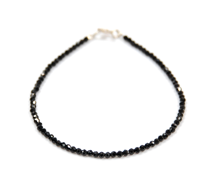 

Bransoletka naturalny Spinel czarne kuleczki 2mm