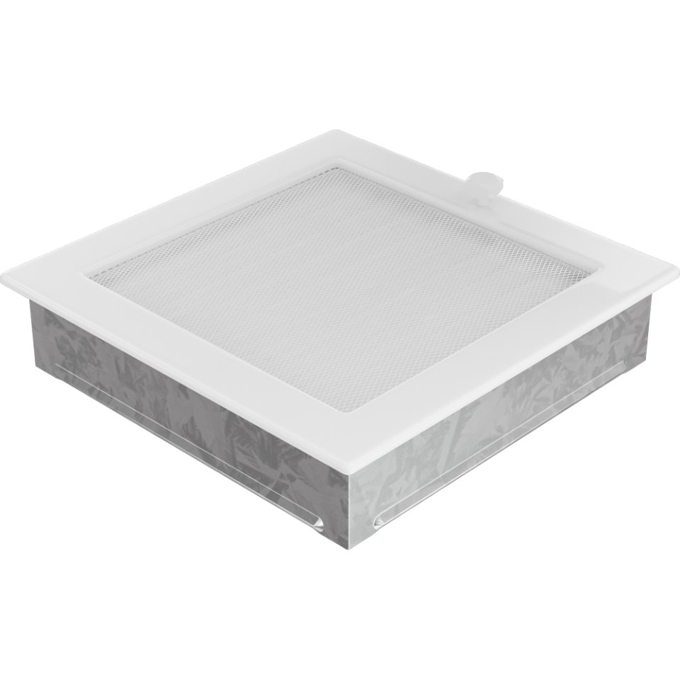 Krbová ventilačná mriežka 22x22 biela s žalúziou