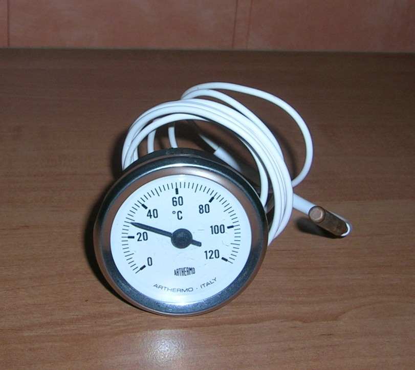 Termometr analogowy z sondą uniwers. 0+120stC Marka inny