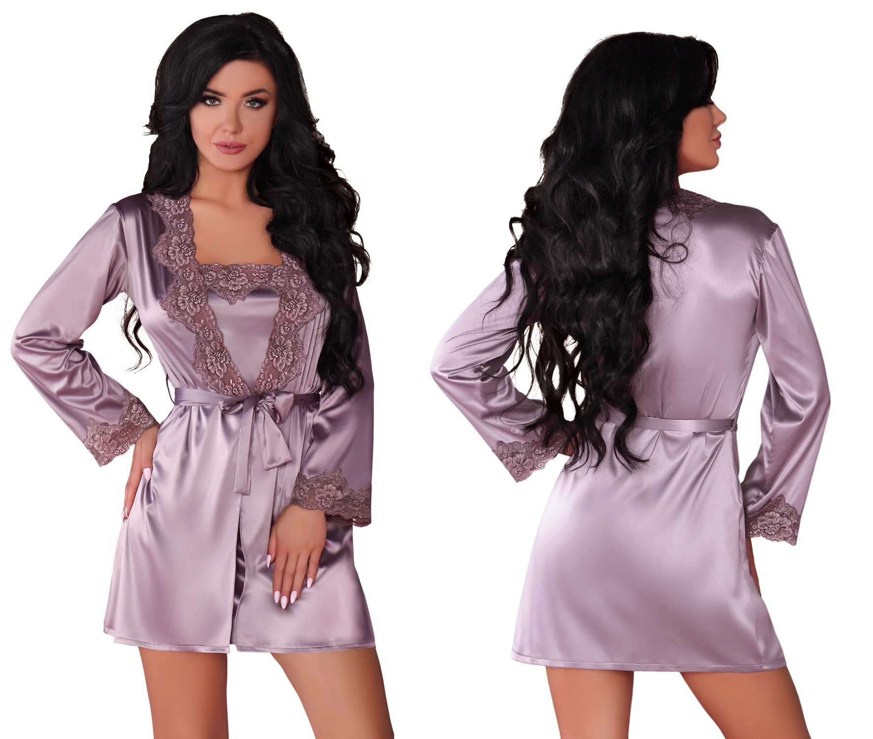 

Hit Jacquelin koszulka+szlafrok+stringi S/m violet