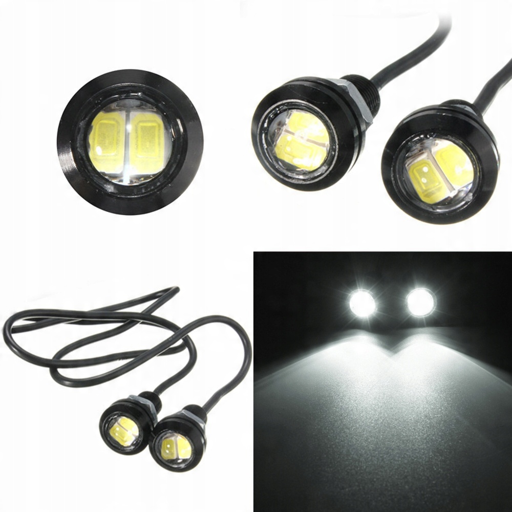 

Światła Drl Led 2W dzienne 2szt wodoodporne 2x80lm