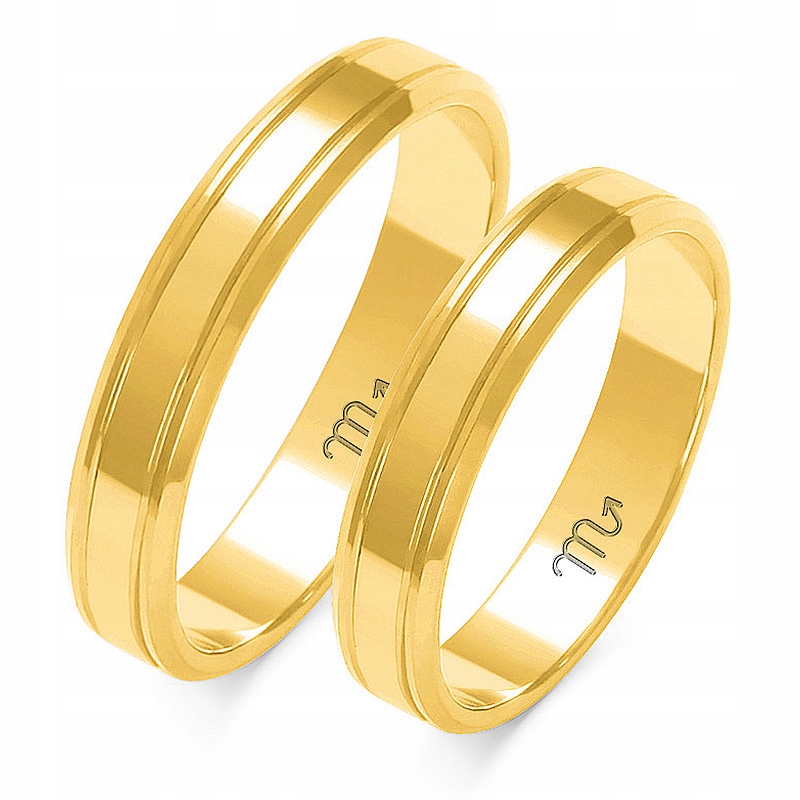 Zlaté Prsteny 14K 4 mm id A-206