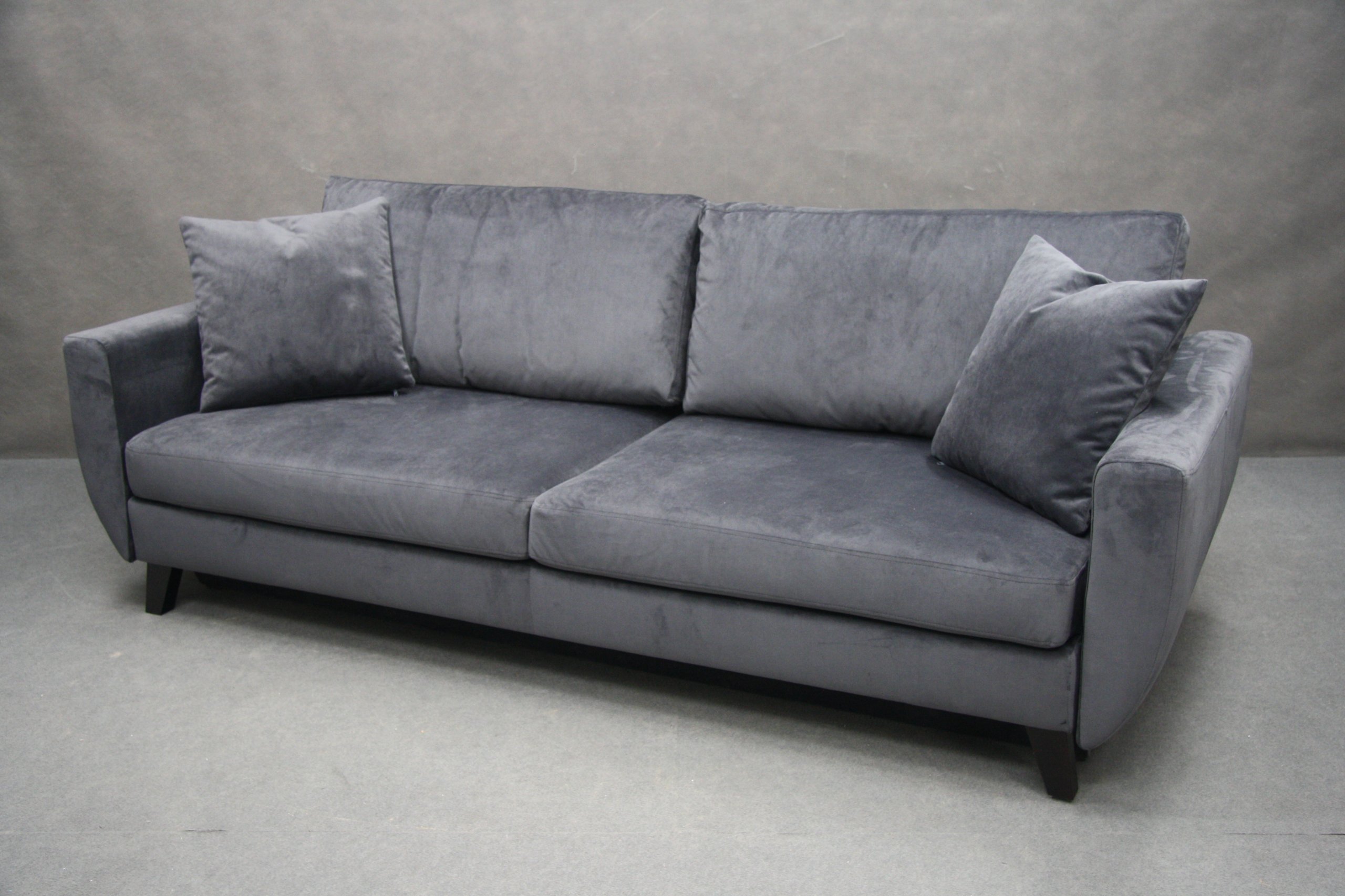 

Sofa Rozkładana 230 cm Kanapa Szara Tkanina Popiel