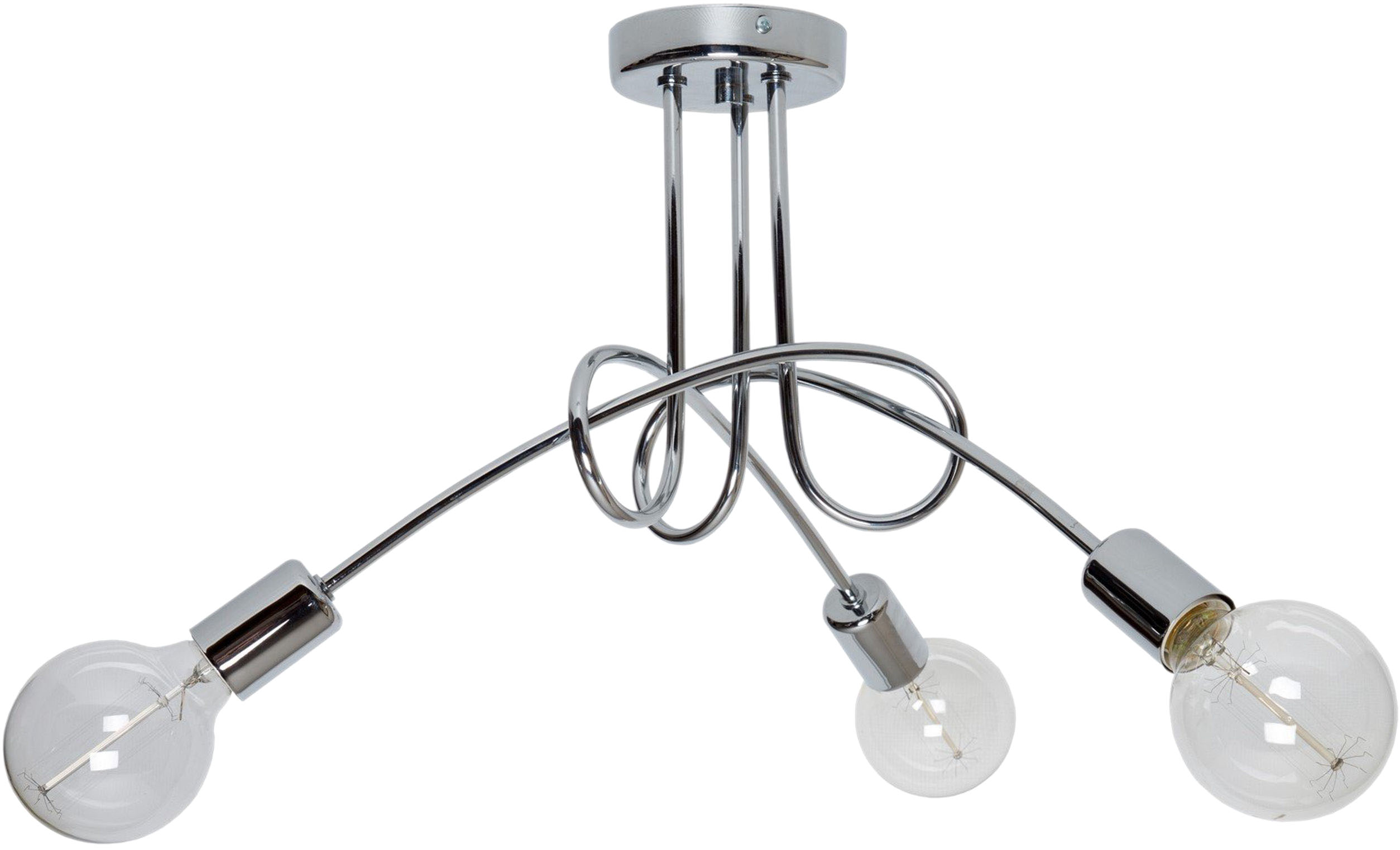 NOWOCZESNA LAMPA LOFT CHROMOWANA EDISON RETRO Średnica/szerokość klosza 18 cm