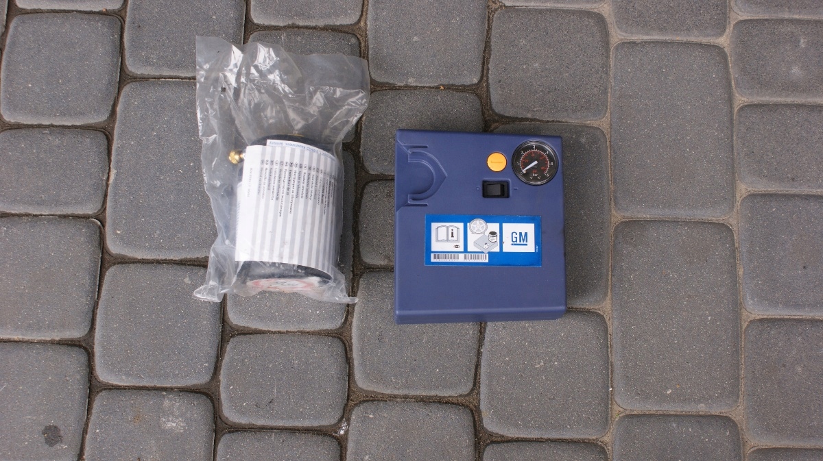 ZESTAW NAPRAWCZY KOŁA ZAPASOWEGO KOMPRESOR Marka GM