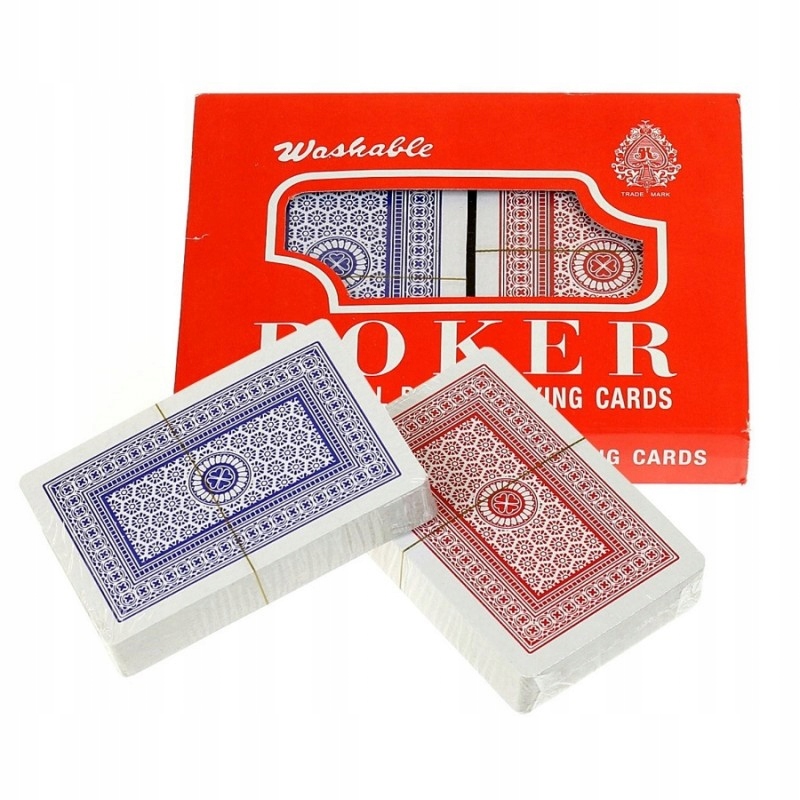 КАРТЫ ДЛЯ ИГРЫ В ПОКЕР, 2 X ТАЛИЮ ПЛАСТИК COUTED WAW