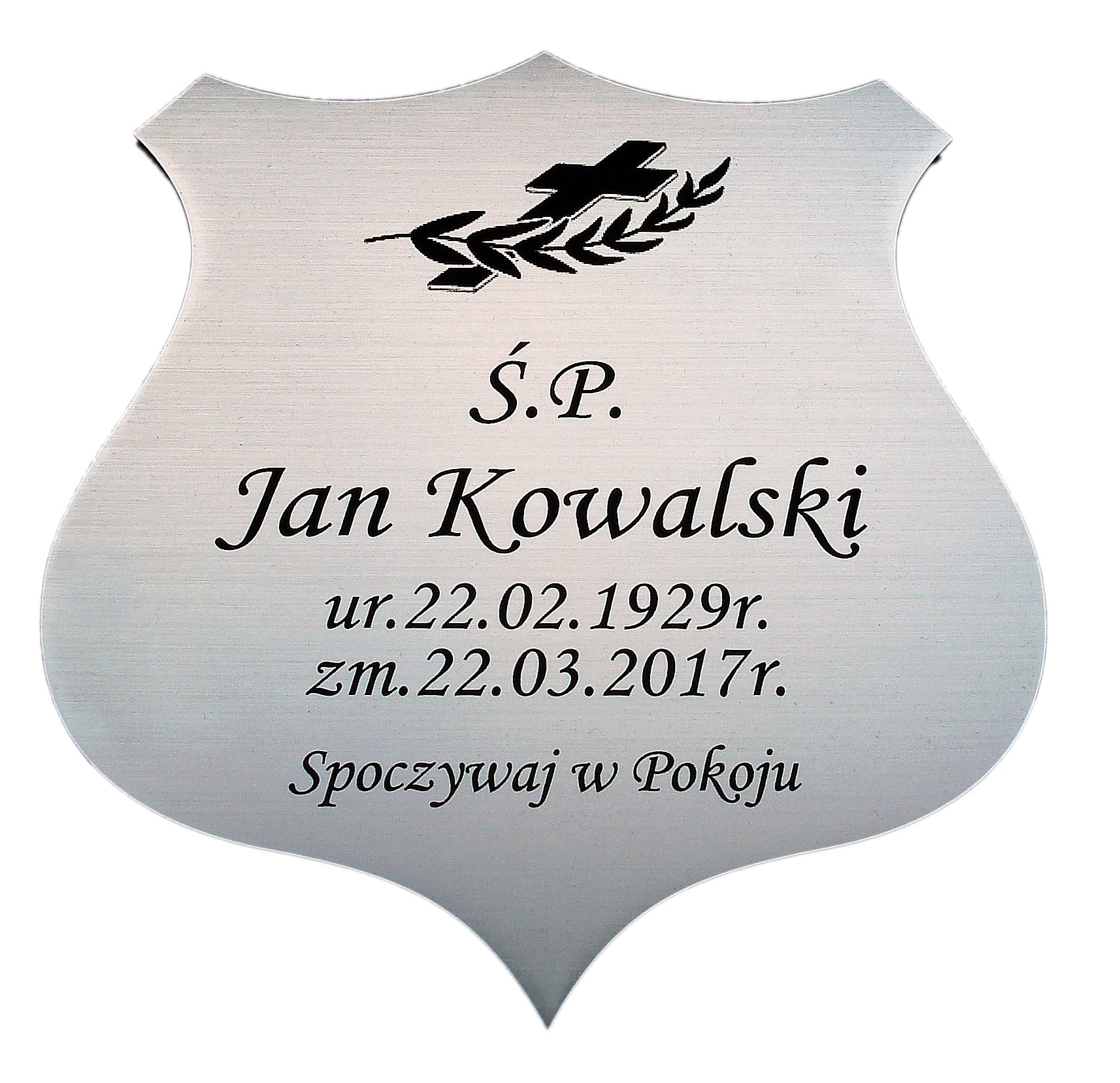 Tabliczka nagrobkowa laminat 20x22 cm GRAWER Marka inna