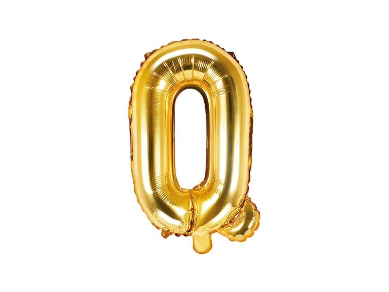 

Balon foliowy Litera ''q'' 35cm, złoty