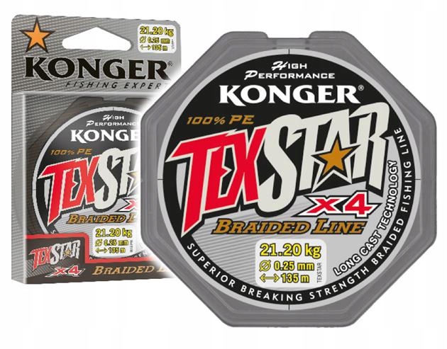 

Plecionka Konger Texstar 0.25mm 21.20kg 135m