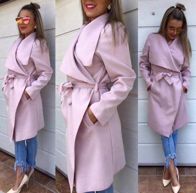 PL DŁUGI PŁASZCZ FLAUSZOWY KOLORY FLAUSZ S M L XL Rozmiar uniwersalny