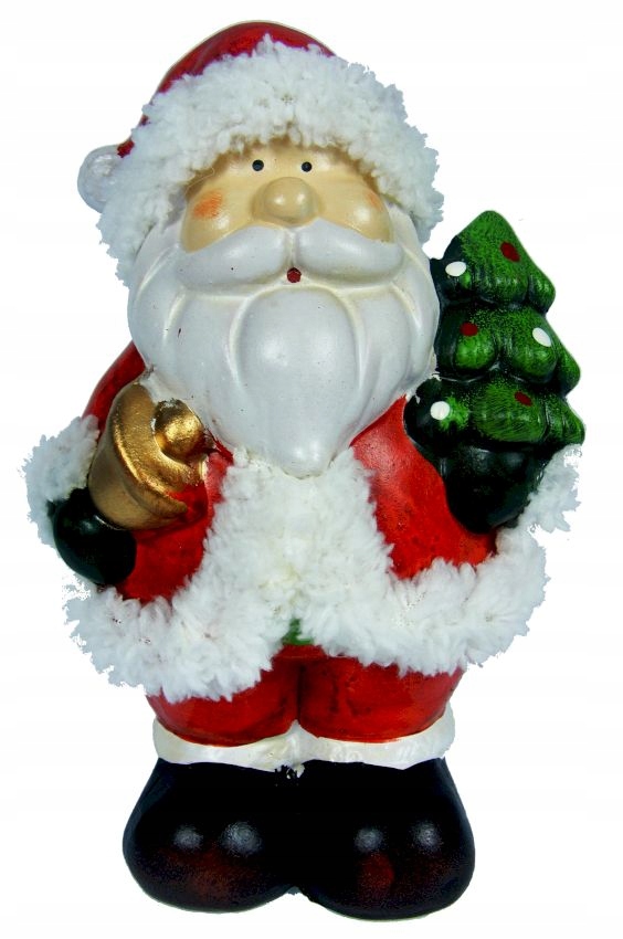 MIKOŁAJ Z CHOINKA FIGURKA CERAMICZNA 18cm Motyw mikołaj