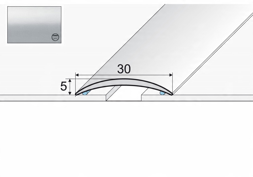 

Listwa łączeniowa A03 aluminiowa 180cm Srebro