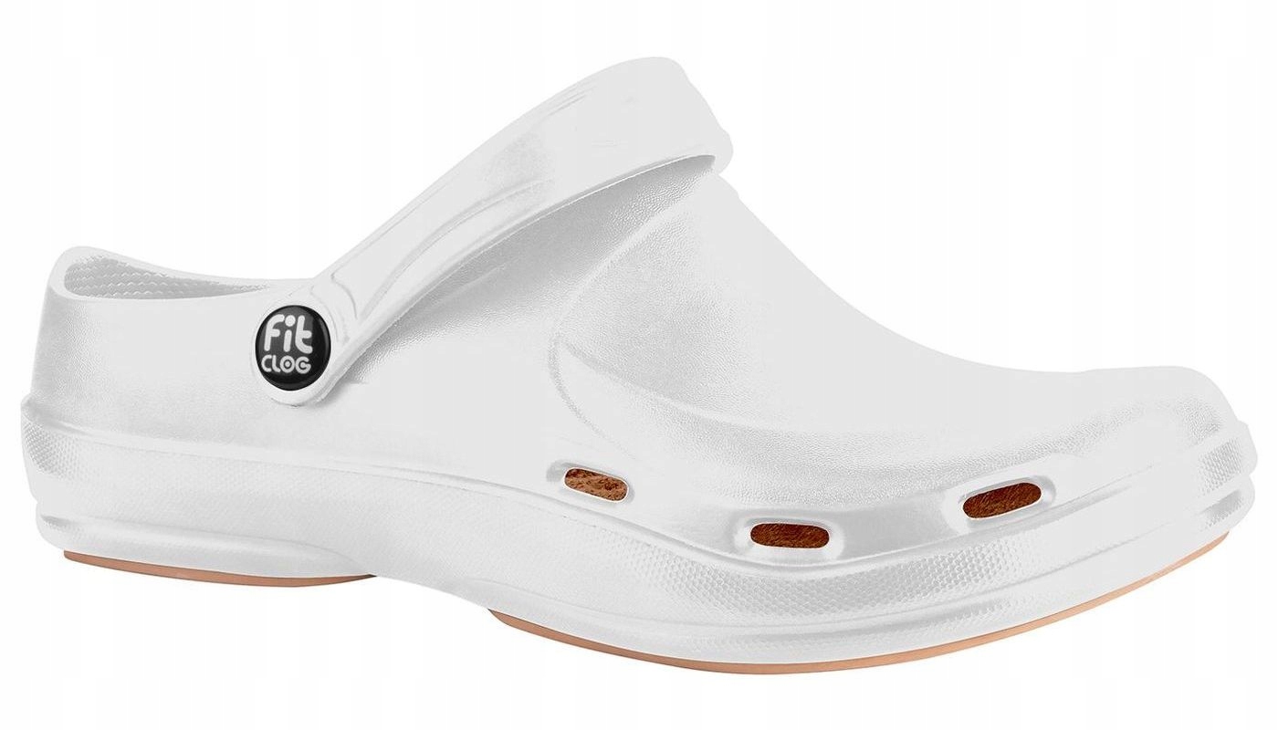 FitClog 001 Lekkie Klapki Buty medyczne roz 43 białe