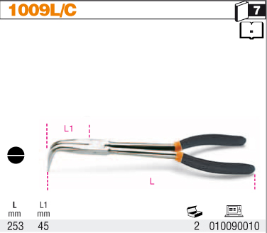 SZCZYPCE PÓŁOKRĄGŁE ODGIĘTE DŁUGIE BETA 1009L/C Marka Beta