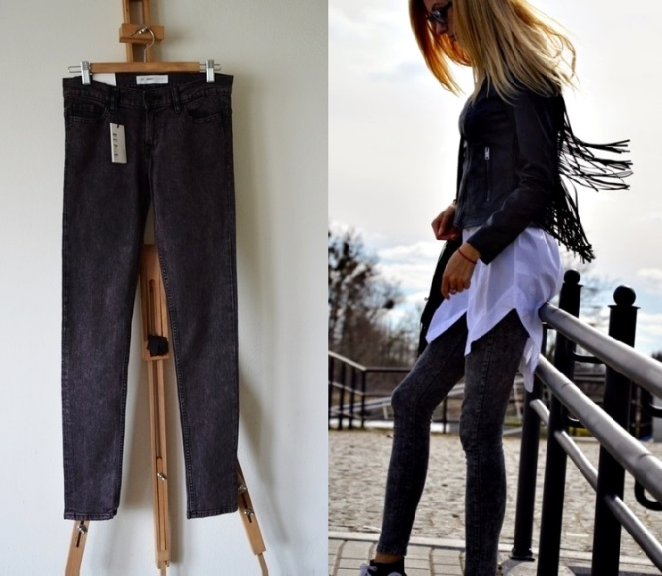

Cubus spodnie jeansy skinny Acid marmurki W24 Xxs