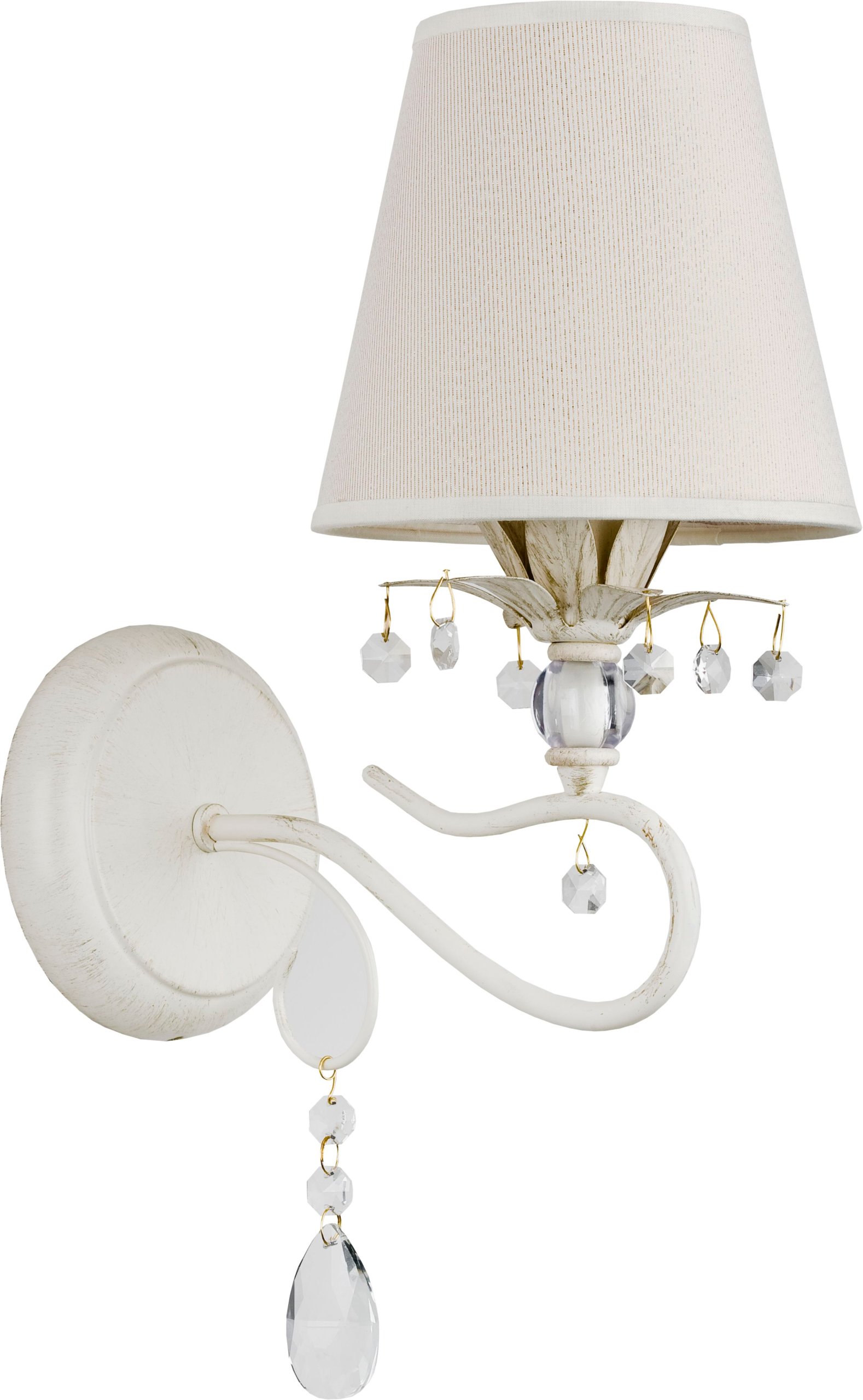 

Kinkiet Ścienny Kryształki Abażur Lampa