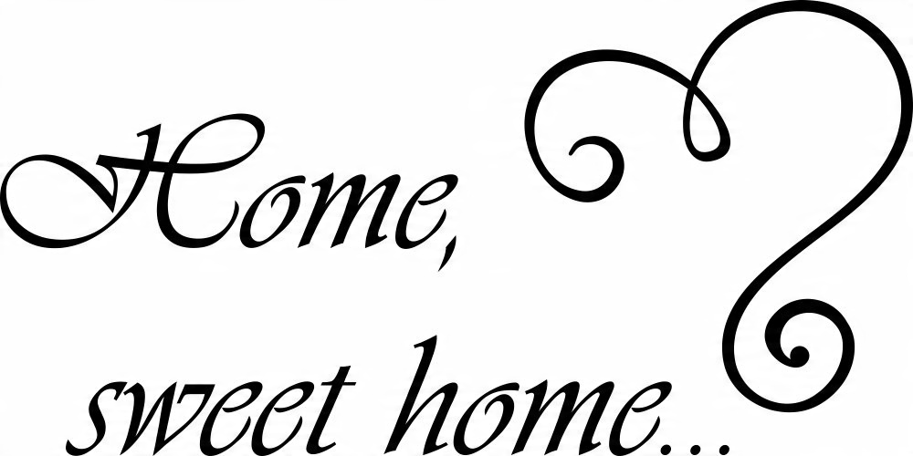 

Naklejka na ścianę Cytat Home sweet home 140 cm
