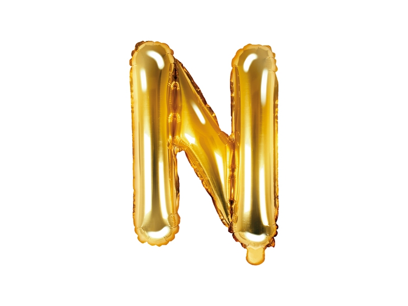 

Balon foliowy Litera ''n'' 35cm, złoty