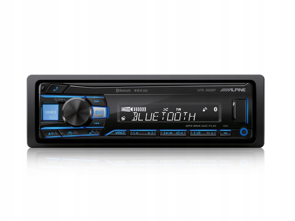 Alpine UTE-201BT autorádio Multi-Color Bluetooth MP3 Zelená hora
