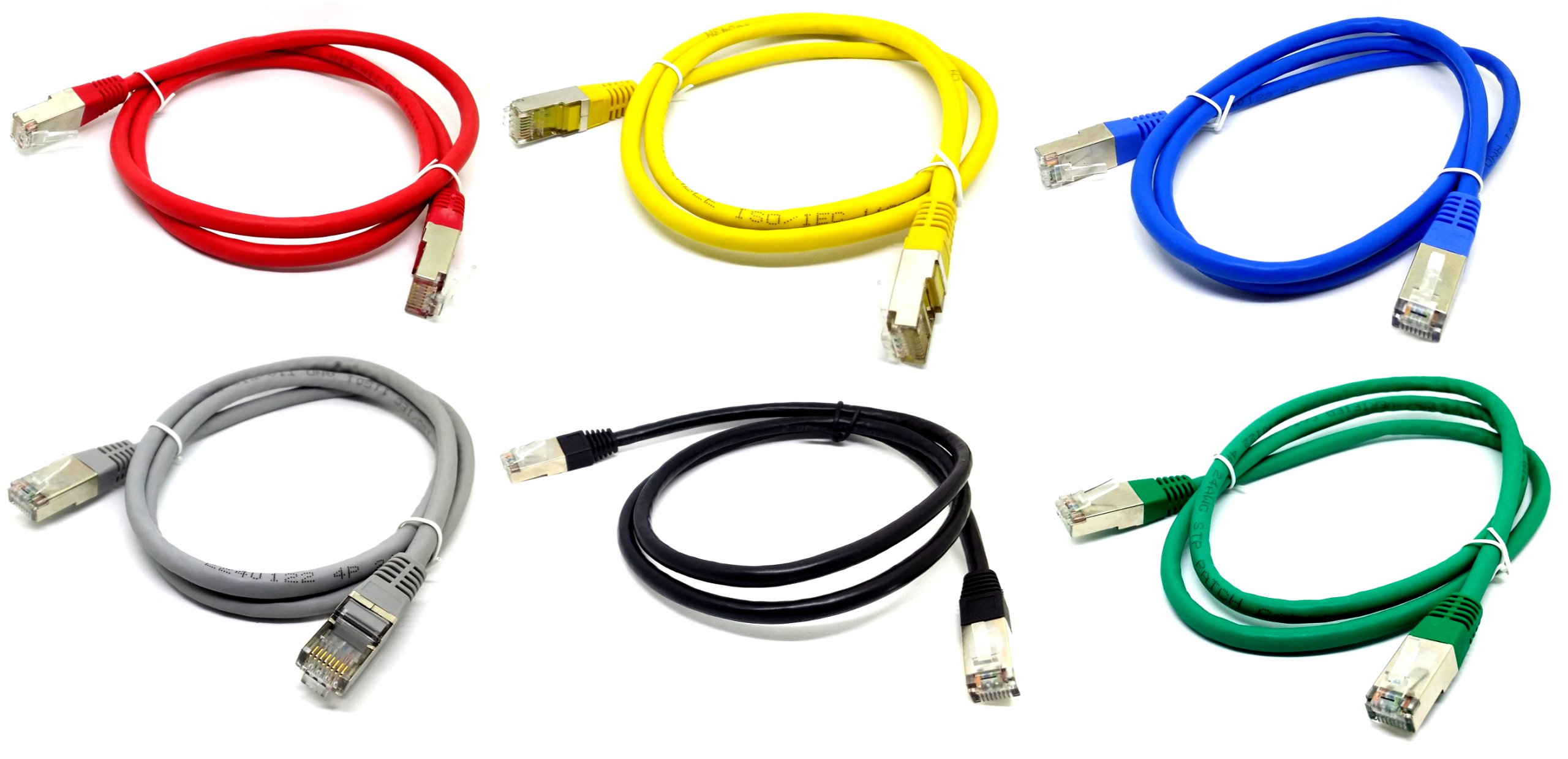 

Patchcord ekranowany RJ45 Ftp CAT.5e 1m kolor