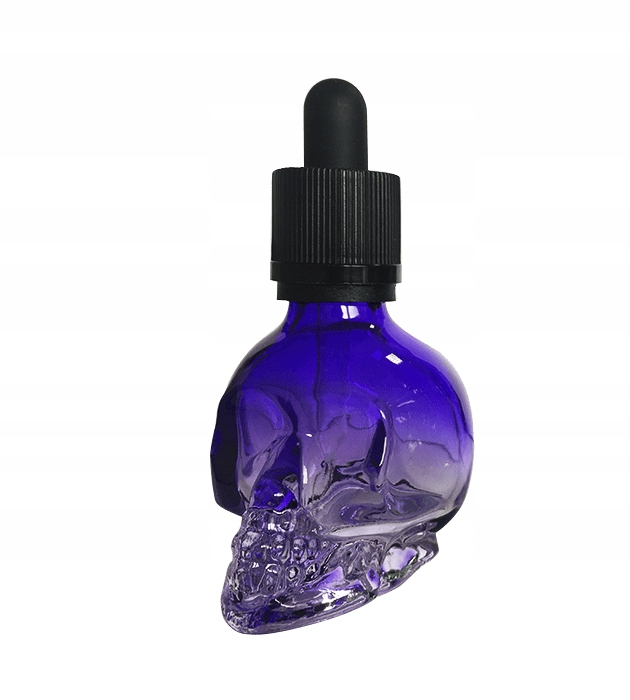 

Butelka szklana Skull Czaszka z pipetą 30 ml