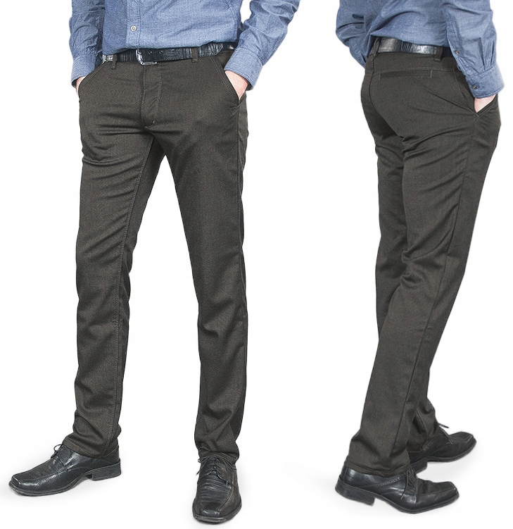 

Eleganckie Wizytowe Spodnie Męskie 210/1 90 cm/32