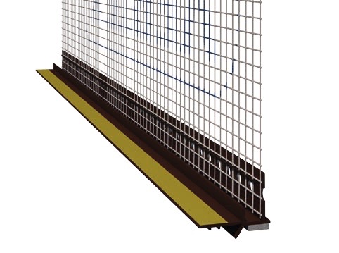 

Listwa Profil przyokienny z siatką brąz 1,5mb 150