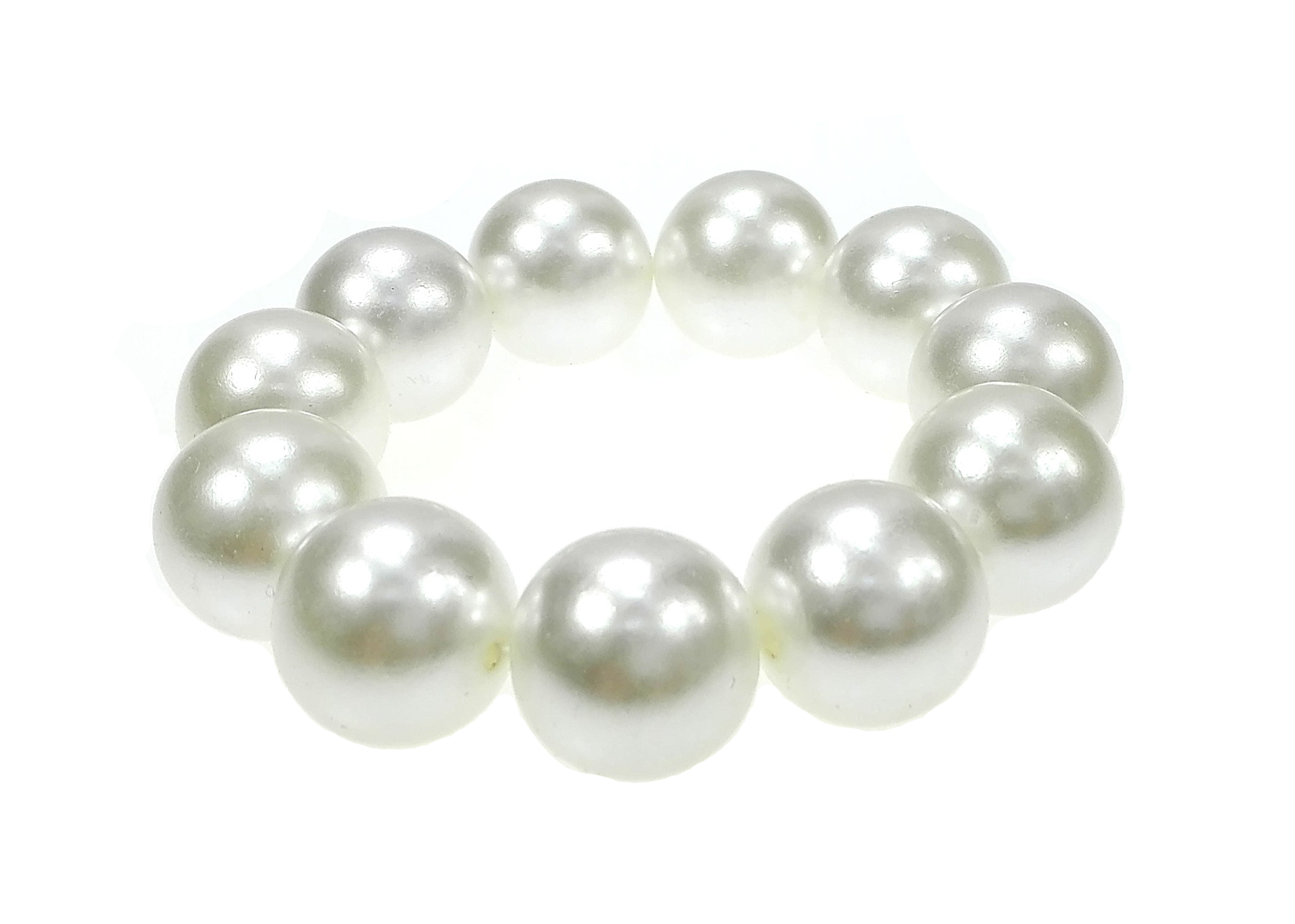 

Bransoletka perły 18mm 2 kolory Biały
