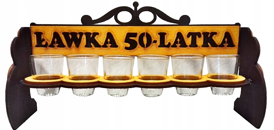 

Kieliszki Stojak barek prezent 50 Urodziny pamiątk