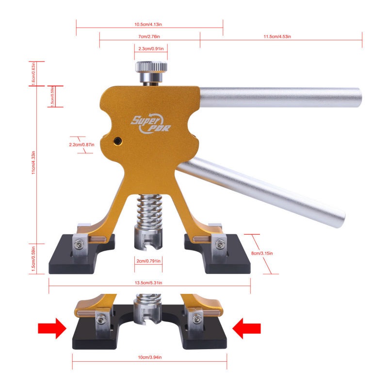 Usuwanie wgniecen wgniot PULLER PDR nowy model PL Set Components Puller