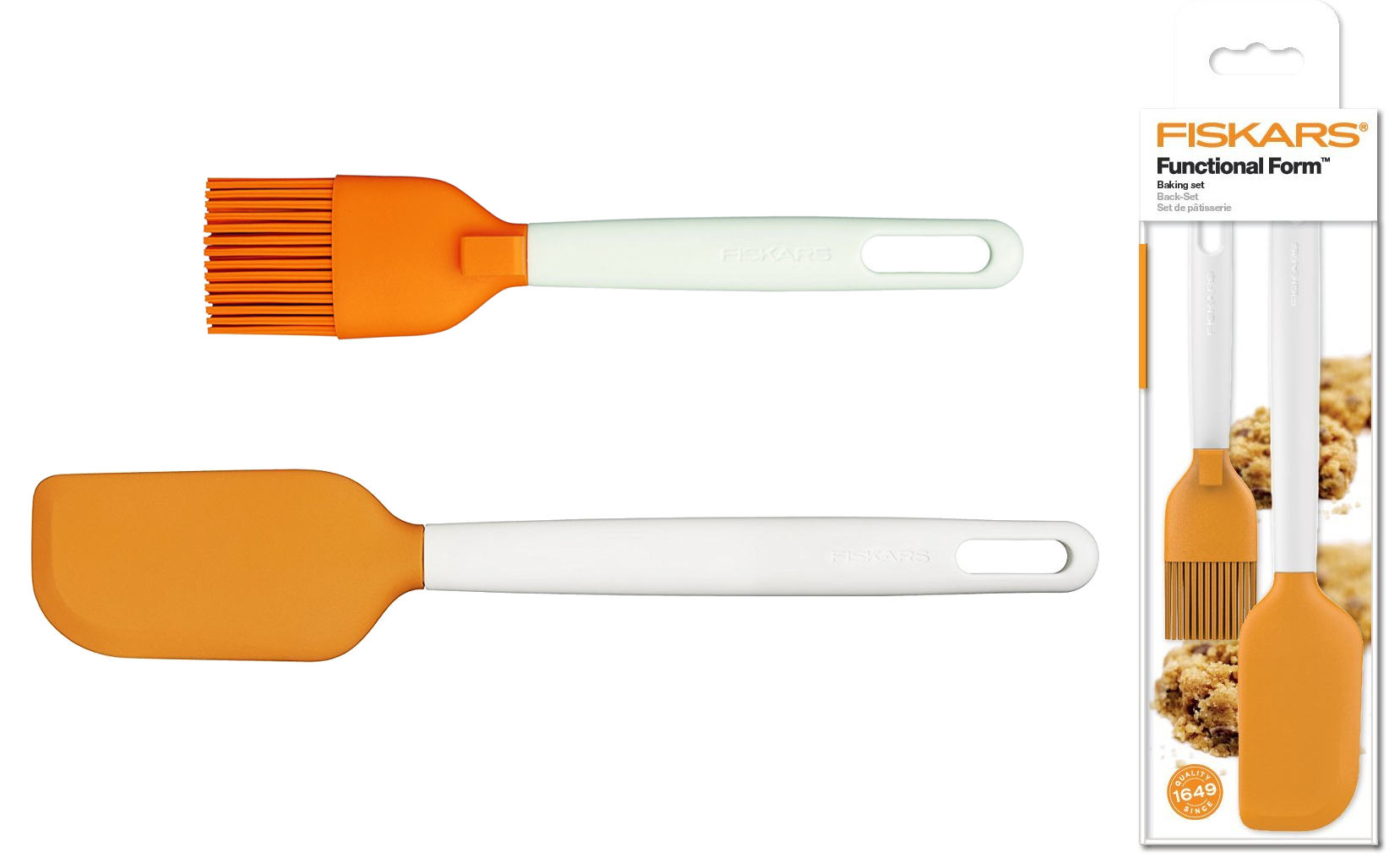 

Fiskars Zestaw Silikonowy Pędzelek Szpatułka Ciast
