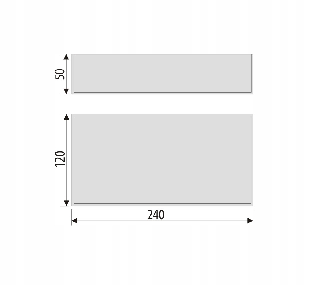 Organizer Pojemnik do szuflad PLEKSI 240x120x50 EAN (GTIN) 5903148521268