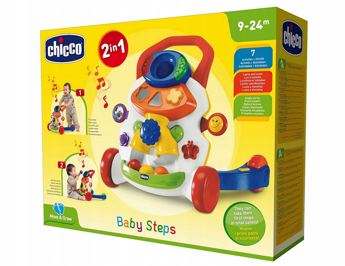CHICCO - Grający Pchacz INTERAKTYWNY, chodzik 24h Stan opakowania oryginalne