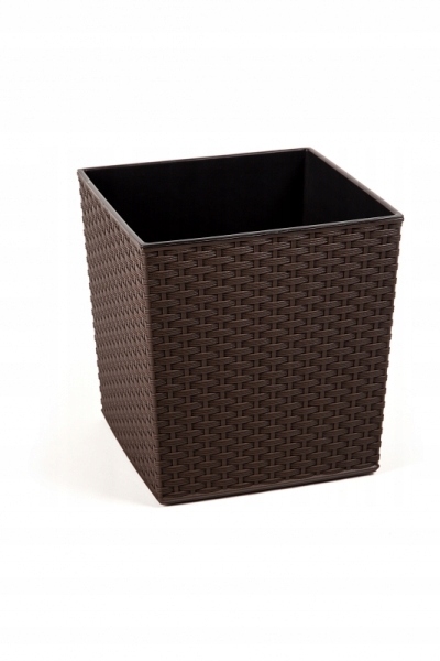 

Donica Juka Rattan Z Wkładem H25 25x25 mokka