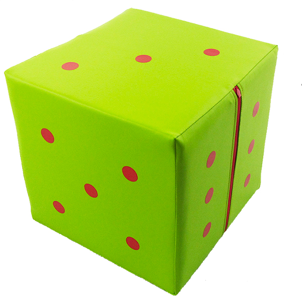 WIELKA KOSTKA DO GRY- PUFA 30X30X30 CM- EKOSKÓRA Marka Inna