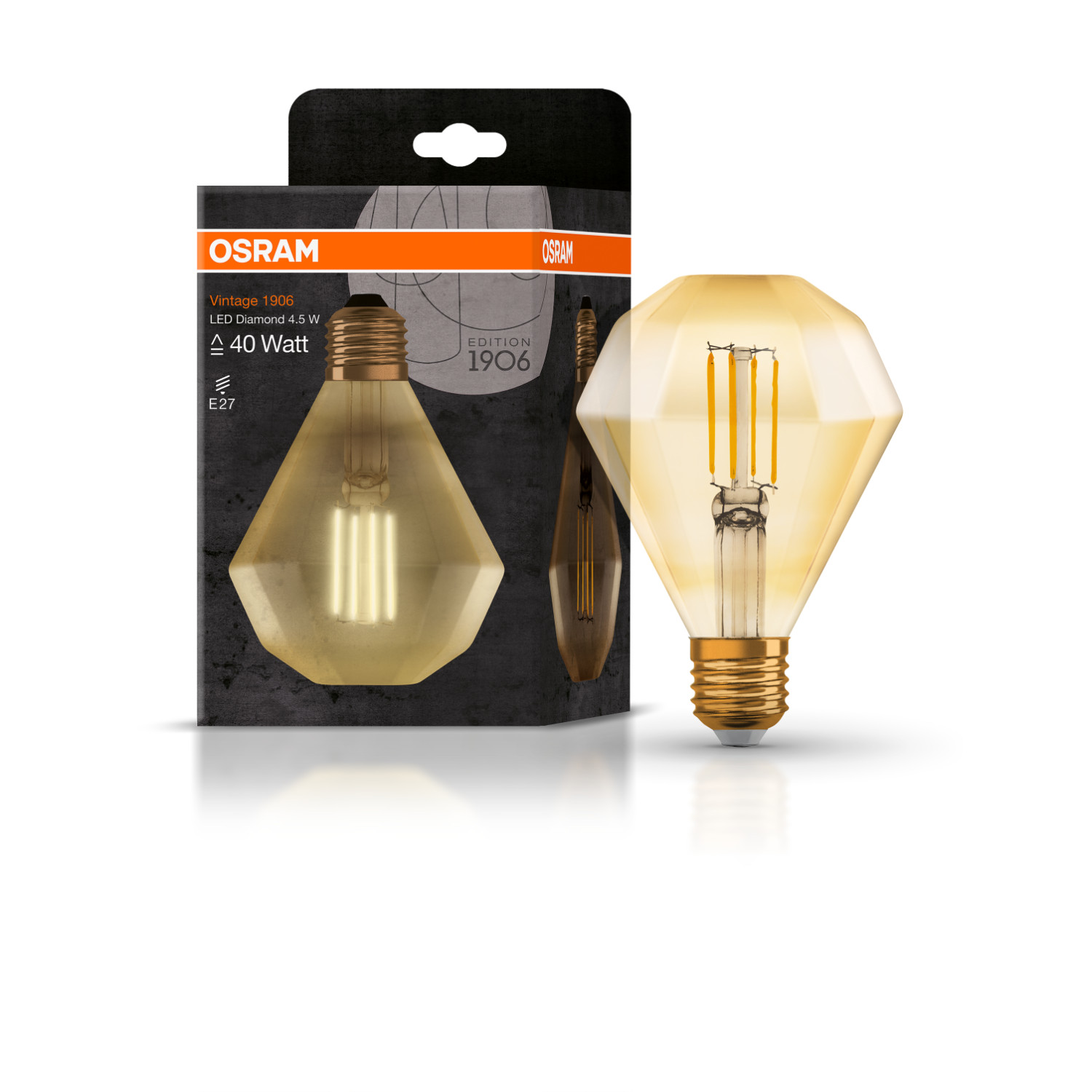 OSRAM LED VINTAGE DIAMOND 4.5W 2400K E27 1955 Kształt Inny