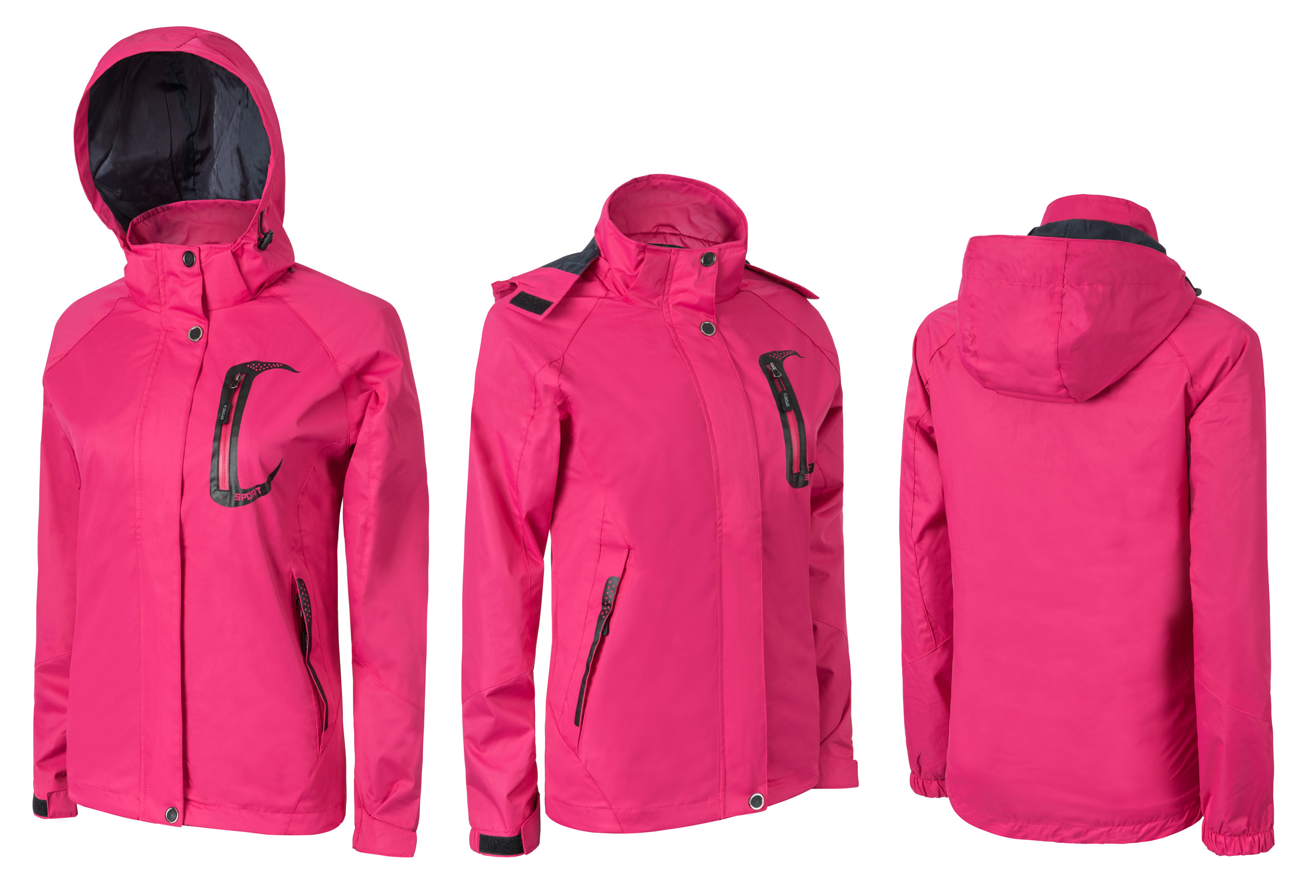 Kurtka Damska Sportowa Termoaktywna 1822 L Malina Rękaw długi rękaw