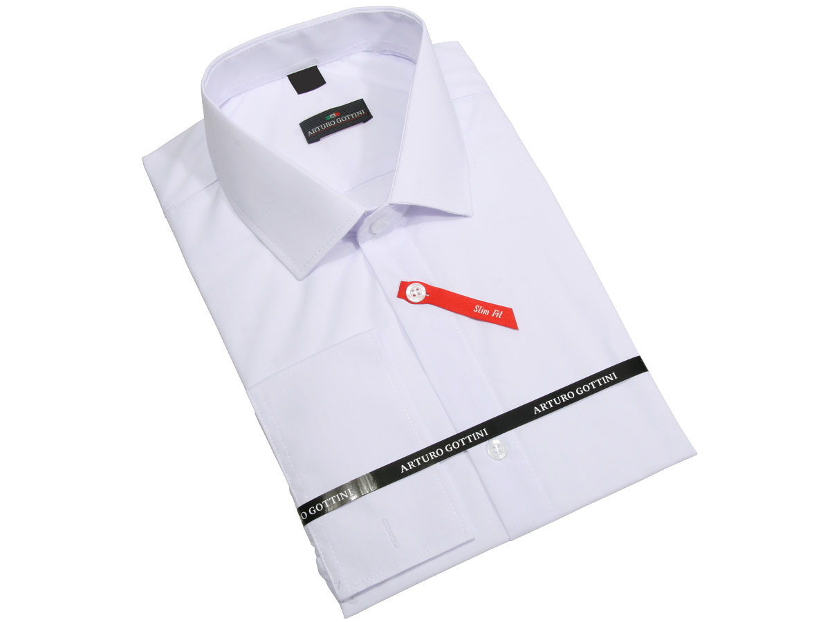 

Koszula Biała Gładka 37 182-188 Slim Fit