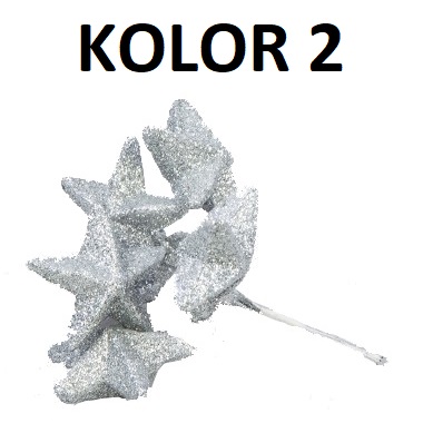 GWIAZDKA BROKATOWA 6 SZT 4,5 CM GWIAZDA PIK 6xKOL Marka Canea