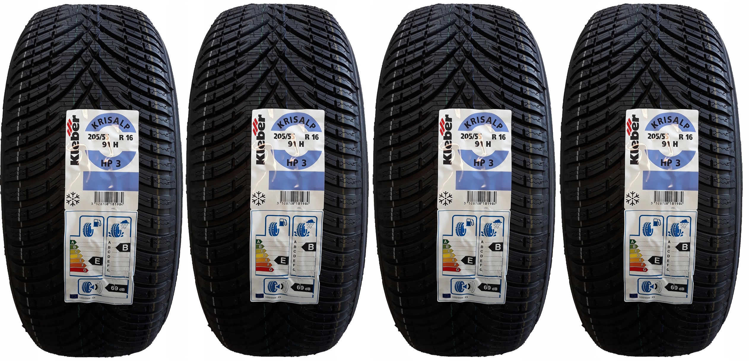 4x NOWE OPONY ZIMOWE 205/55R16 KLEBER KRISALP HP3 818198 za 1445 zł z